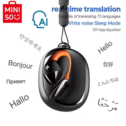 [AI Translator Earphone]  M99 Bluetooth Translation Earbuds Sleep ASMR Headset DIY APP AI Wireless Headphones Open Back