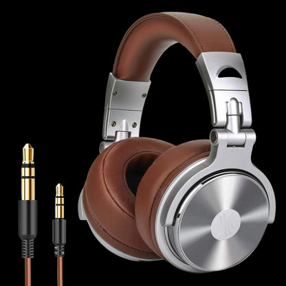Pro 30 Professional Studio DJ Headphones with Microphone over Ear Wired Earphones Hifi Monitors Foldable Gaming Headset