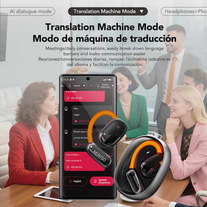 [AI Translator Earphone]  M99 Bluetooth Translation Earbuds Sleep ASMR Headset DIY APP AI Wireless Headphones Open Back